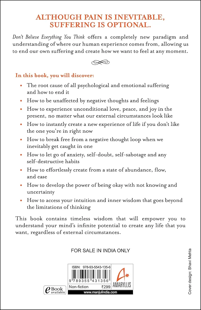 Don’t Believe Everything You Think : Author (Writer)- Joseph Nguyen